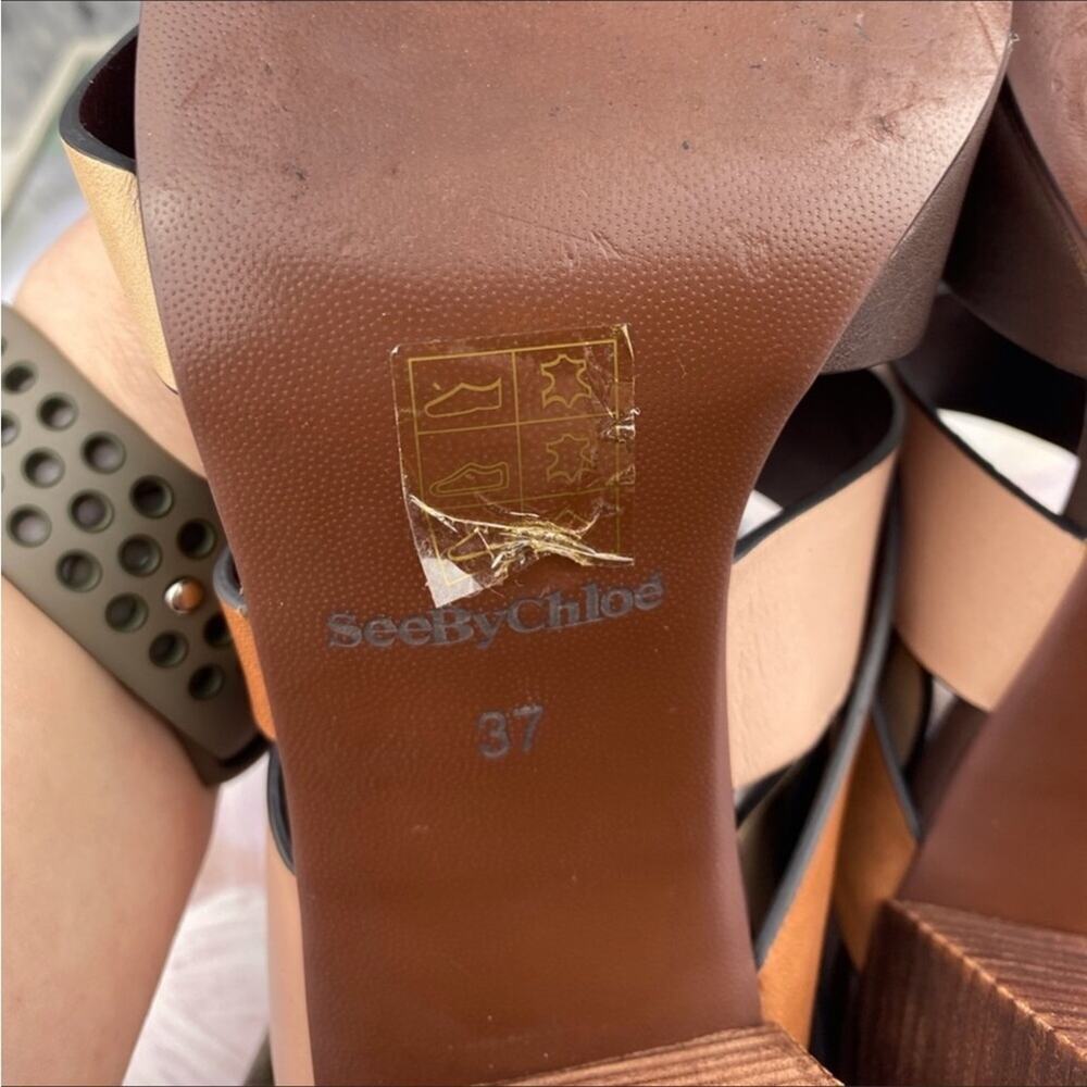 See by Chloe Susanna Block-Heeled Sandals Size 37 - Picture 11 of 16